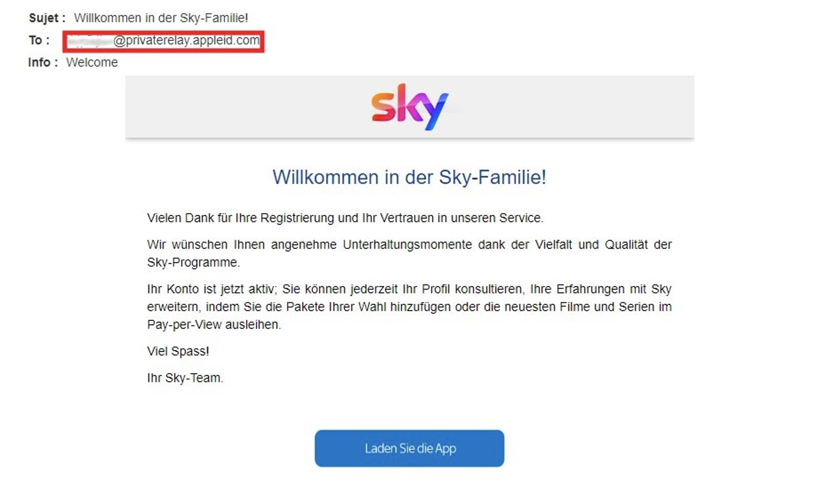 Sky E-Mail
